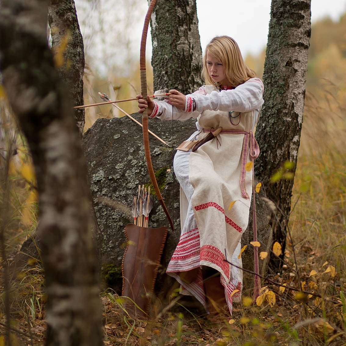 Sexy photo Girls in Slavic costumes in Port Louis
