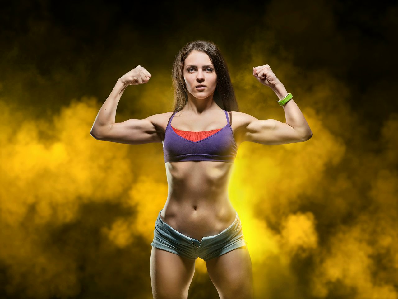 Athletic girls in Port Louis